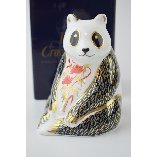 81 - Royal Crown Derby paperweight, Panda, modelled by Robert Jefferson and decoration designed by Rita H... 