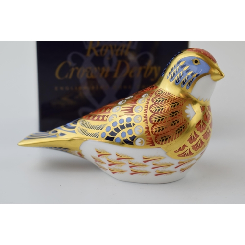 82 - Royal Crown Derby paperweight, Linnet, designed by Tien Manh Dinh and modelled by Mark Delf, special... 