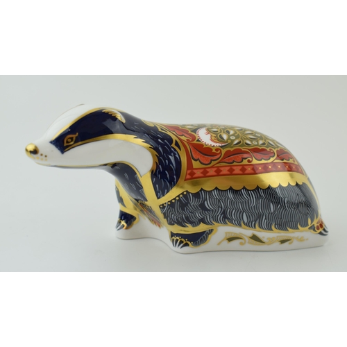 90 - Royal Crown Derby paperweight, Moonlight Badger, produced exclusively for the Royal Crown Derby Coll... 