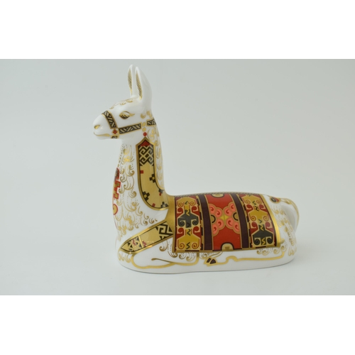 92 - Royal Crown Derby paperweight, Llama, an exclusive for the Royal Crown Derby Collectors Guild, compl... 