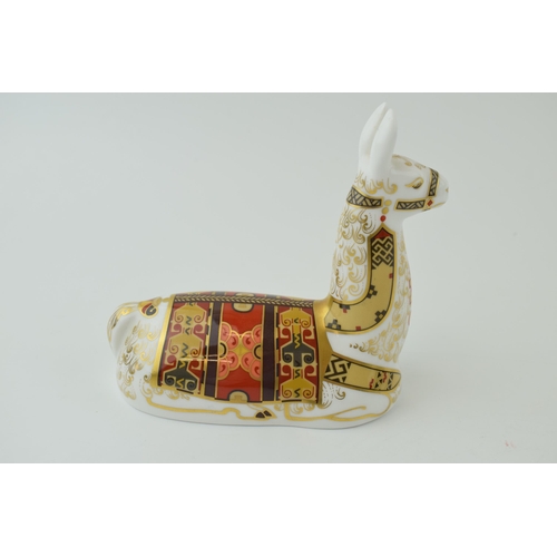 92 - Royal Crown Derby paperweight, Llama, an exclusive for the Royal Crown Derby Collectors Guild, compl... 