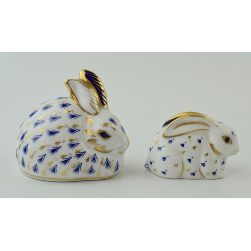 94 - Two Royal Crown Derby paperweights, Rabbit, one of the original six paperweights first introduced at... 