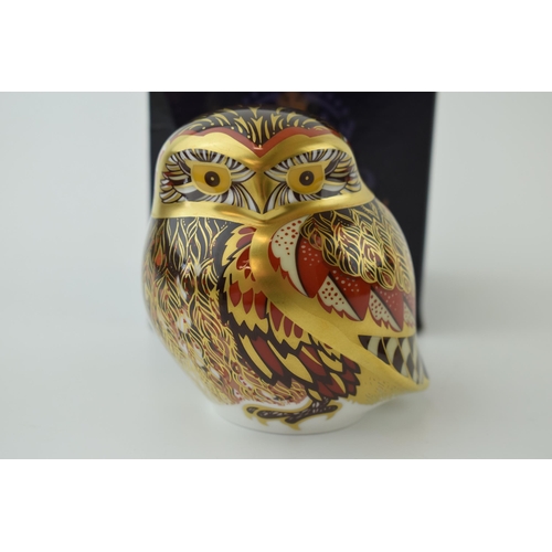 95 - Royal Crown Derby paperweight, Athena Owl, 8cm high, celebrating the 100th anniversary of Florence N... 