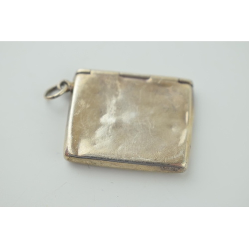 573 - Hallmarked silver stamp case in the form of an envelope, 5.0 grams, Birm 1902.