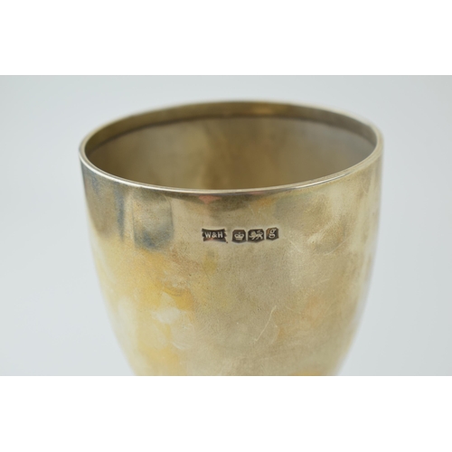 582 - Hallmarked silver goblet / trophy 'Peak Milk Recording Society 1924...', Sheffield 1924, 16cm tall, ... 