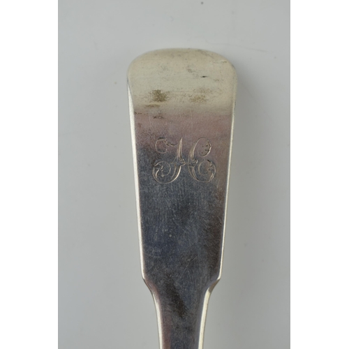 628 - Georgian silver tablespoon, Dumfries, circa 1810, David Gray, 71.5g, 22cm long.