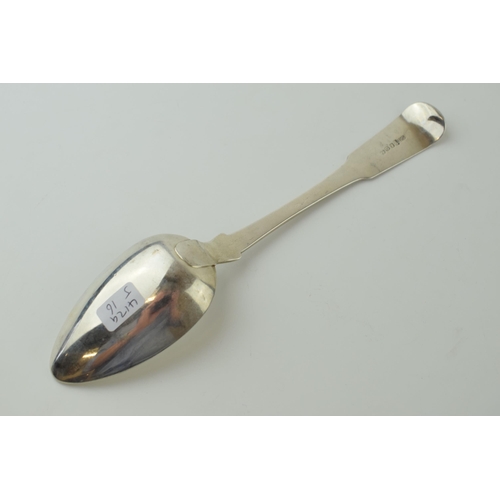 628 - Georgian silver tablespoon, Dumfries, circa 1810, David Gray, 71.5g, 22cm long.