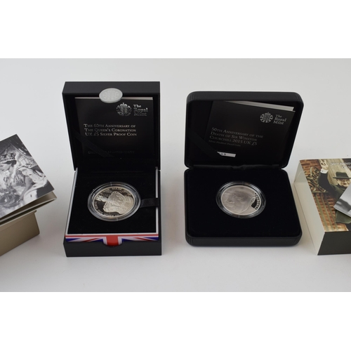 683 - Boxed Silver Proof Piedfort Coin 50th Anniversary of the Death of Sir Winston Churchill 2015, 56.56g... 