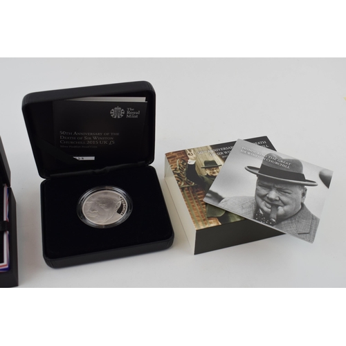 683 - Boxed Silver Proof Piedfort Coin 50th Anniversary of the Death of Sir Winston Churchill 2015, 56.56g... 