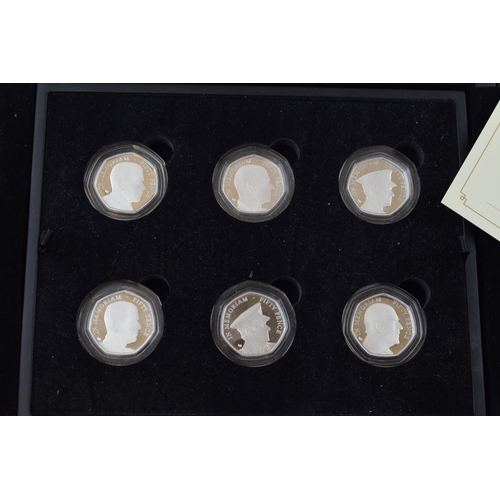 691 - Boxed The Prince Philip Memorial Silver Proof Portrait set, to include six silver proof coins, with ... 