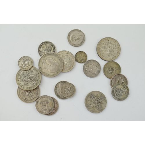 692 - A collection of pre-1947 silver coinage of varying denominations, 131.3g.