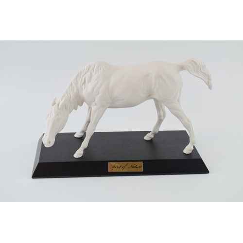 1 - A Beswick horse on plinth 'Spirit of Nature'. Height 18cm.
