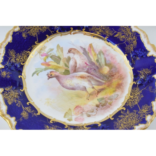 127 - Royal Crown Derby to include a large 27cm shared edge cabinet plate in the Royal Pinxton Roses desig... 