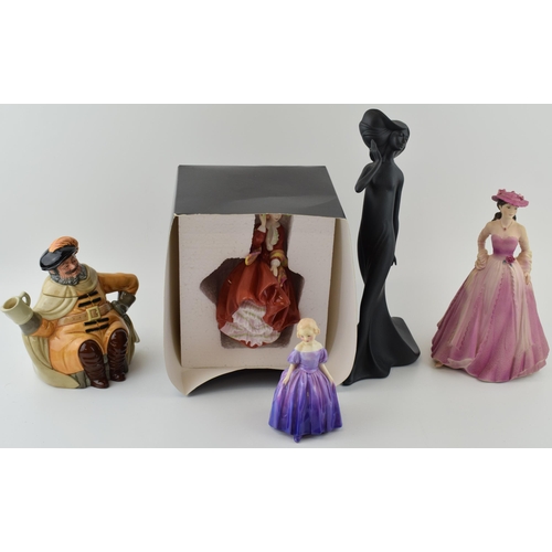 175 - A collection of Royal Doulton figures to include, boxed 'Top Of The Hill', 'Images, Carefree' a/f, '... 