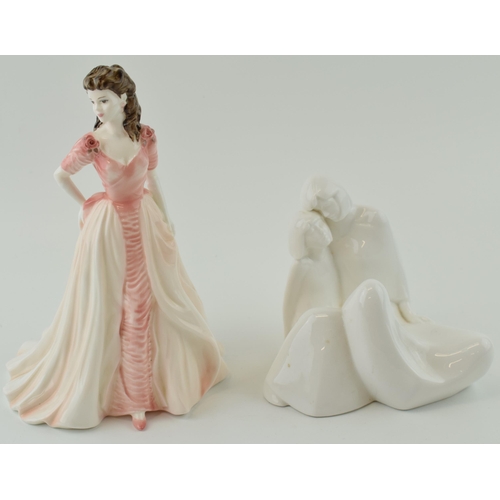 176 - Royal Doulton 'Images' 'Tender Moment'HN 5003 together with Coalport 'Ladies of Fashion' 'Jacqueline... 