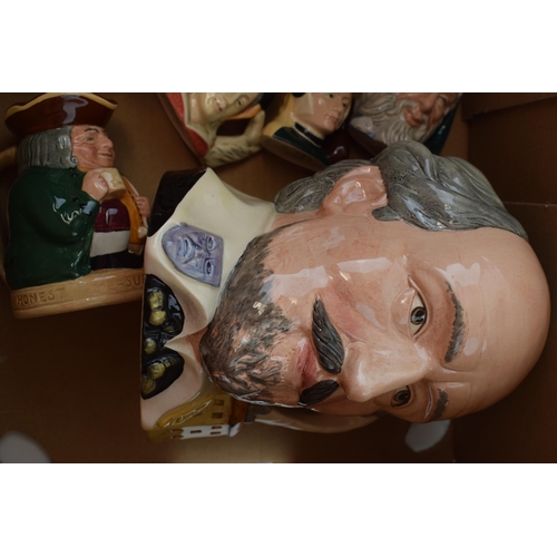 199 - Royal Doulton character jugs seconds to include, 'William Shakespeare' D 6689, 'Honest Measure', 'Fa... 