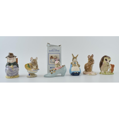 2 - Beswick Beatrix Potter figures to include Old Mr Brown together with Royal Albert The Old Woman Who ... 