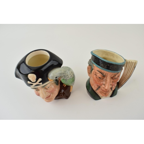 201 - Royal Doulton characture jug 'The Mikado' D 6507 together with 'Long John Silver' table lighter vers... 