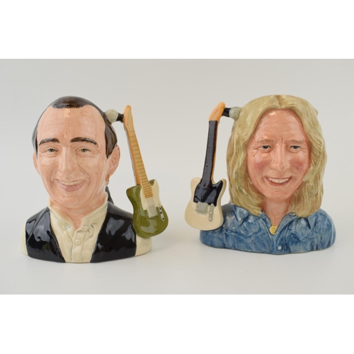 204 - Royal Doulton character jugs Status Quo Rick Parfitt D6962 and Francis Rossi D6961 (2).