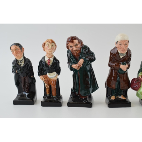 216 - Royal Doulton Charles Dickens figures 'Fagin', 'Scrooge', 'Sairey Gamp', 'Little Nell', 'Stiggins', ... 