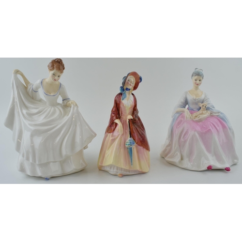 242 - Royal Doulton figures to include Charlotte HN2423, Paisley Shawl HN1988 and Pamela HN2479 (3).