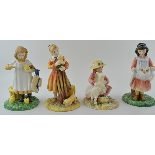 245 - Royal Doulton Age of Innocence figures to include Making Friends HN3372, Puppy Love HN3371, Firdt Ou... 