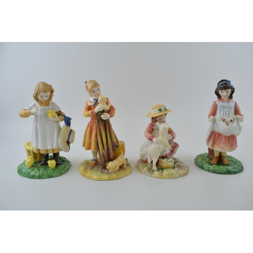 245 - Royal Doulton Age of Innocence figures to include Making Friends HN3372, Puppy Love HN3371, Firdt Ou... 