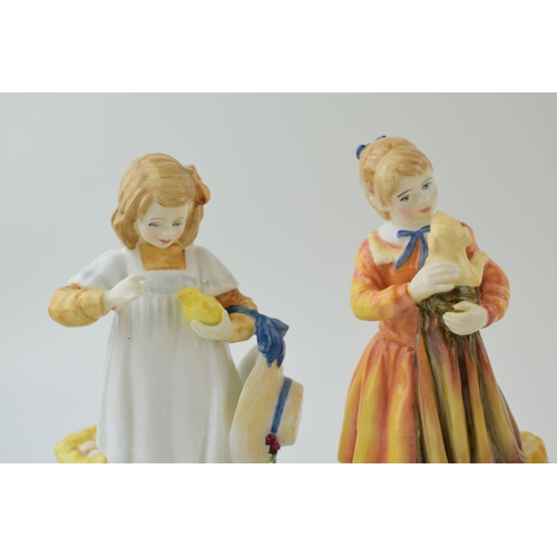 245 - Royal Doulton Age of Innocence figures to include Making Friends HN3372, Puppy Love HN3371, Firdt Ou... 