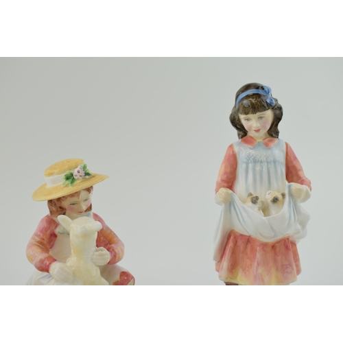 245 - Royal Doulton Age of Innocence figures to include Making Friends HN3372, Puppy Love HN3371, Firdt Ou... 