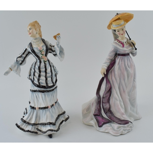 258 - Royal Doulton figures to include La Loge HN3472 and Lise HN3474, both limited edition (2).