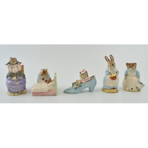 3 - Royal Albert Beatrix Potter figures to include And This Pig Had None, the Old Woman Who Lived in a S... 