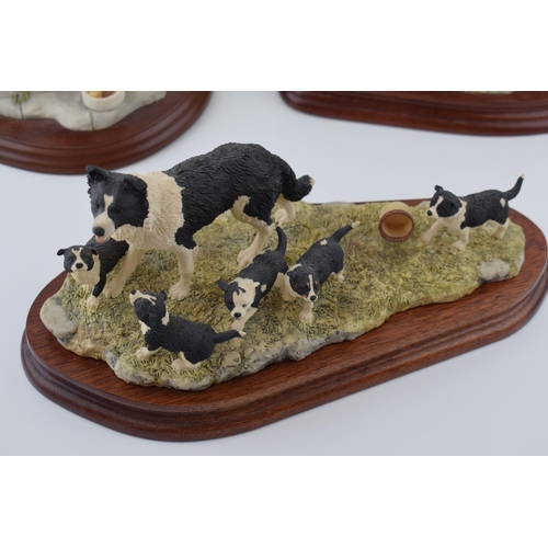 54 - Border Fine Arts tableaus with Border Collies to include 'Wait For Me', 'All Creatures Great and Sma... 