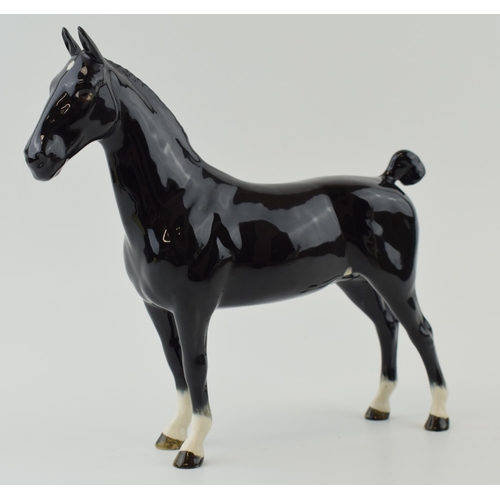7 - Beswick Black Hackney Horse 1361.
