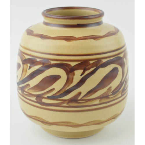 95 - Bullers studio pottery vase, 13cm tall.