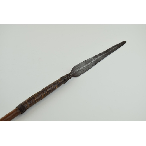 307 - Antique Tribal Throwing Spear possibly African, 122cms in length