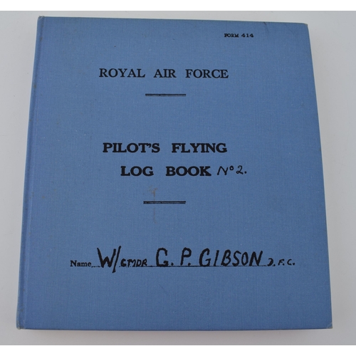 308 - A RAF logbook reproduction of Wing Commander G.P. Gibson, V.C, D.S.O, D.F.C of Dam Busters fame. Pub... 