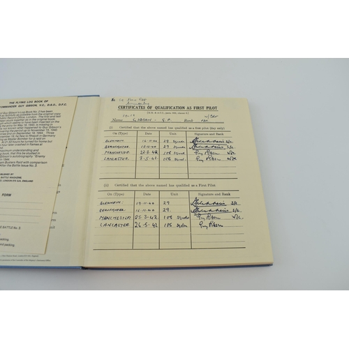 308 - A RAF logbook reproduction of Wing Commander G.P. Gibson, V.C, D.S.O, D.F.C of Dam Busters fame. Pub... 