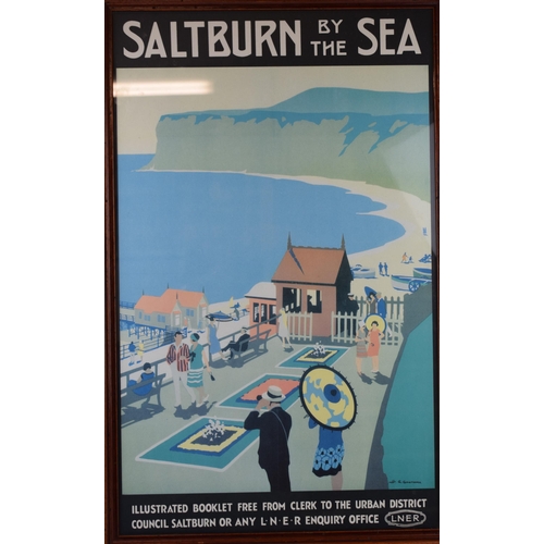 332 - Saltburn By The Sea LNER Railway Poster Gawthorn Possible Reproduction 43 cm by 66 cm nice decorativ... 