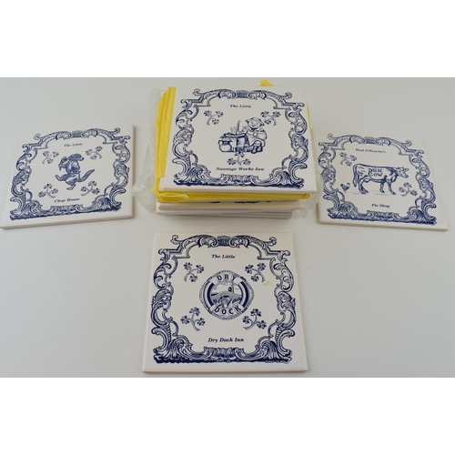 343 - A collection of Villeroy & Boch ceramic tiles, 15cm x 15cm, to include Mad O'Rourke's Pie Shop Dun C... 