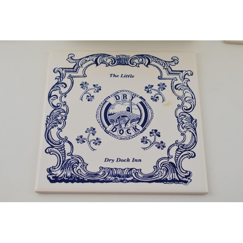 343 - A collection of Villeroy & Boch ceramic tiles, 15cm x 15cm, to include Mad O'Rourke's Pie Shop Dun C... 