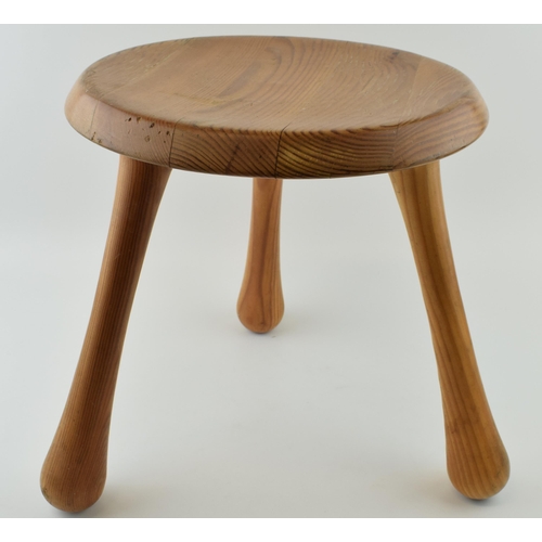 416 - Ingvar Kamprad milking stool, designed for Habitat, three legs, made from pine, circa 2000, 35cm tal... 