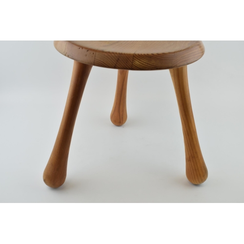 416 - Ingvar Kamprad milking stool, designed for Habitat, three legs, made from pine, circa 2000, 35cm tal... 