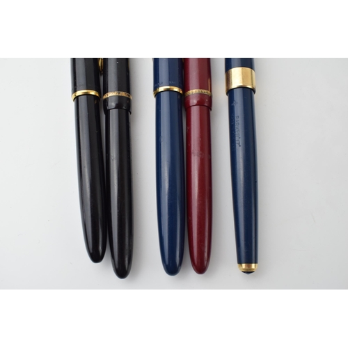 550 - A collection of Parker fountain pens, 5, 4 with 14k gold nibs (5).