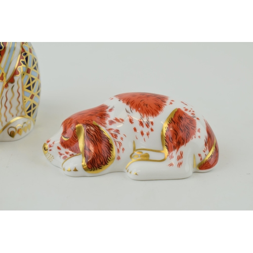 137 - Royal Crown Derby paperweight, Bulldog, 10cm high, date mark for 1993 (LVI), red Royal Crown Derby s... 