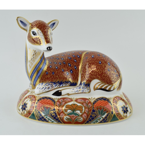 147 - Royal Crown Derby paperweight, Roe Deer, 17cm x 13cm high, designed exclusively for the Royal Crown ... 