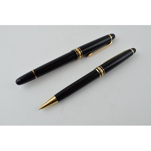 544B - Montblanc Meisterstuck fountain pen, 14ct rose gold nib stamped 90 to celebrate the 90th anniversary... 