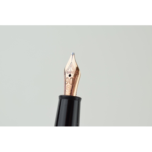 544B - Montblanc Meisterstuck fountain pen, 14ct rose gold nib stamped 90 to celebrate the 90th anniversary... 