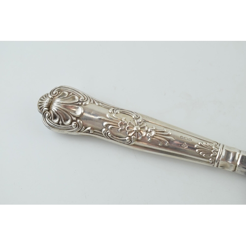 87 - Silver handled cake slice, Sheffield 1963, 25.5cm.