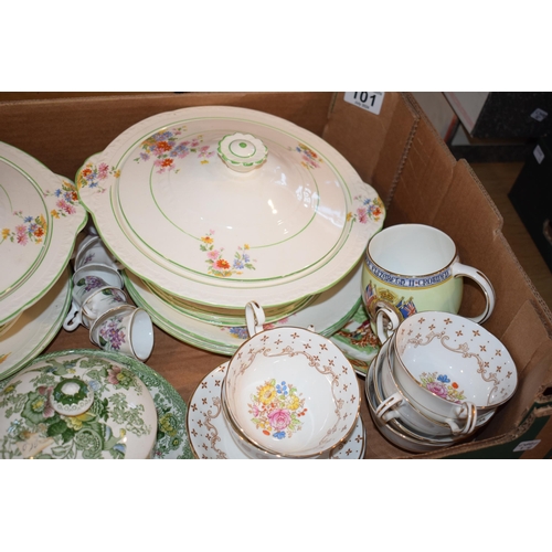 101 - Various Vintage Staffordshire Dinner Tea Sets Coronation Pottery Items 30 pieces