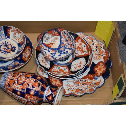 138 - A collection of late 18th century and early 19th century Imari pattern ceramics to include, plates, ... 